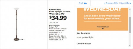 IKEA - Montreal Wacky Wednesday Deal of the Day (June 10) A