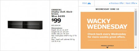 IKEA - Montreal Wacky Wednesday Deal of the Day (June 10) C