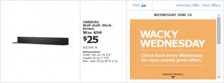 IKEA - Montreal Wacky Wednesday Deal of the Day (June 10) D